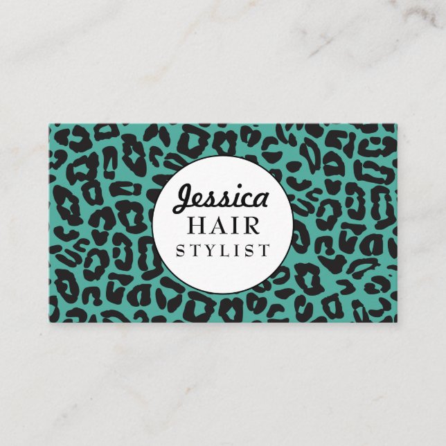 Tarjetas de cita estilo moderno Leopard Print (Anverso)