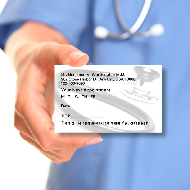 Tarjetas de cita médica (Subido por el creador)