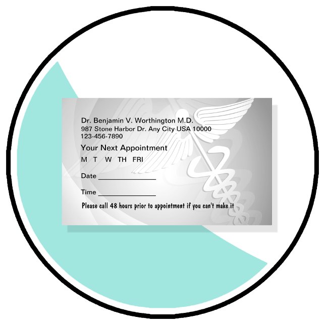 Tarjetas de cita médica (Subido por el creador)