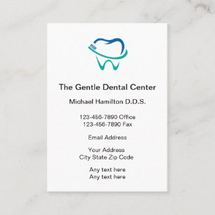 Tarjetas de cita modernas de odontología