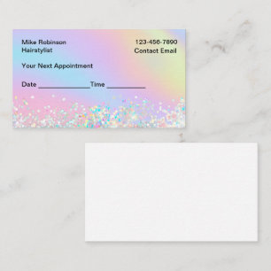 Tarjetas de cita para clientes Glitzy Hairstylist