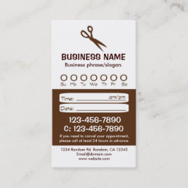 tarjetas de cita para el cabello blanco y marrón p