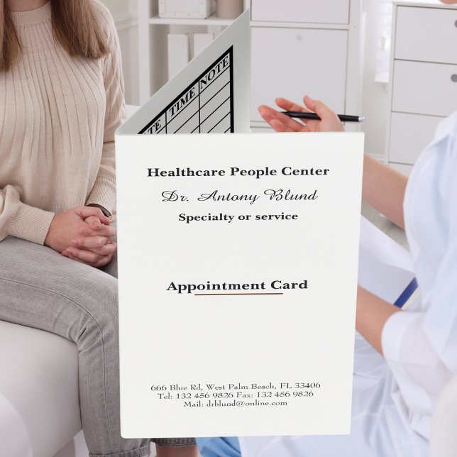 Tarjetas de cita para el paciente sanitario (Healthcare Patient appointment cards)