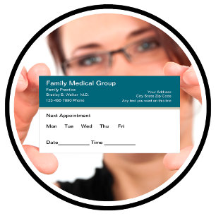 Tarjetas de cita para Médica médico de familia