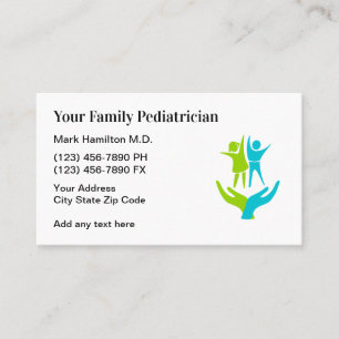 Tarjetas de cita para pediatras médicos