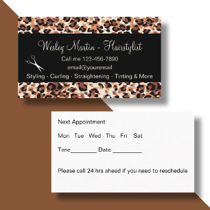 Tarjetas de Cita para Peluqueros de Moda