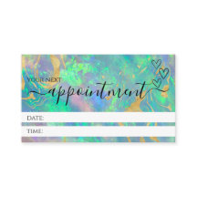 Tarjetas de cita profesional modernas Blue Opal