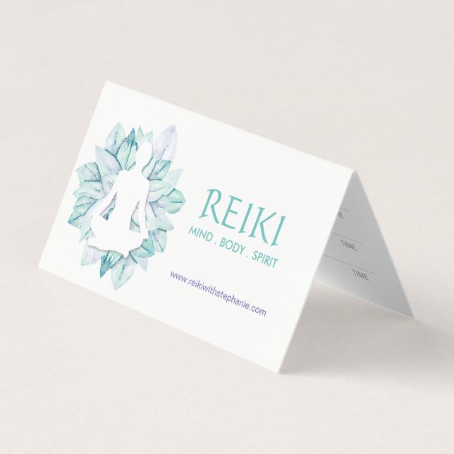 Tarjetas de cita Reiki/Yoga (Anverso)
