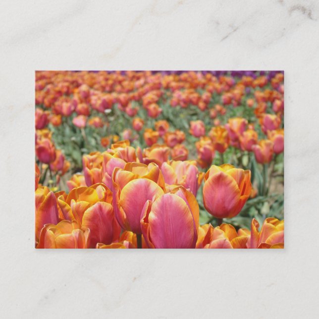 Tarjetas de cita Tulipanes médicos de atención odo (Anverso)