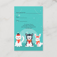 Tarjetas de cita veterinaria para Mascotas de invi