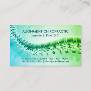 Tarjetas de citas de Chiropráctica gráfica de espi