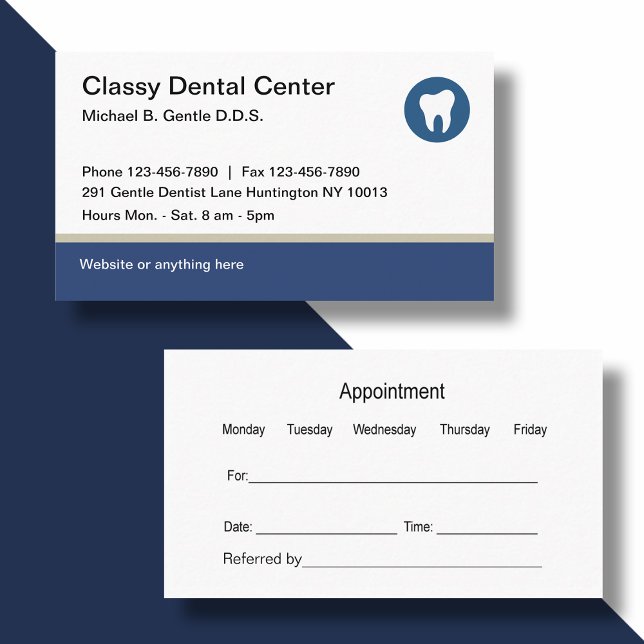 Tarjetas de citas de consultorio dental (Subido por el creador)