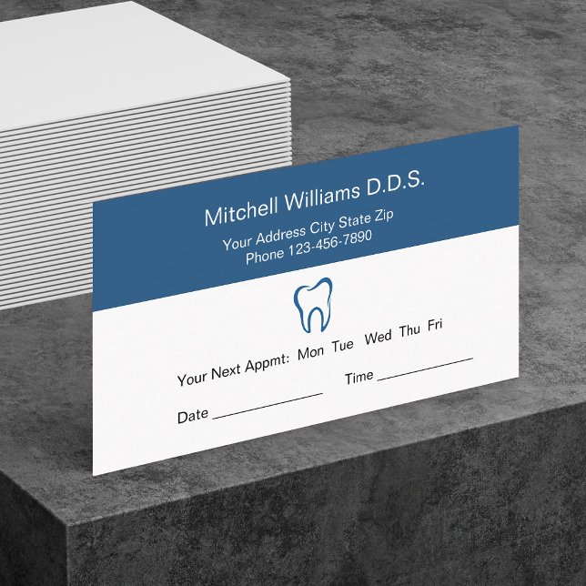 Tarjetas de citas de la consulta del dentista (Subido por el creador)