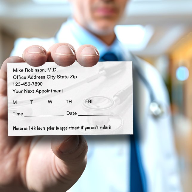 Tarjetas de citas médicas modernas y sencillas (Subido por el creador)