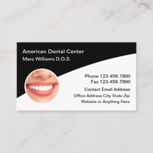 Tarjetas de citas modernas para consultorio dental