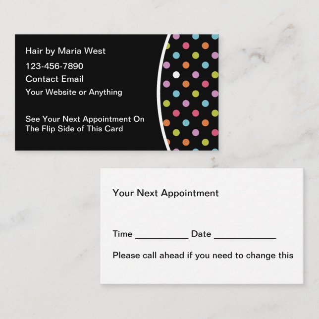 Tarjetas de citas personalizadas de diseño moderno (Anverso / Reverso)