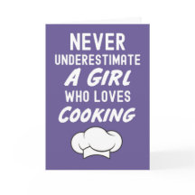 Tarjetas de Cocina Rosadas y Divertidas para Niñas