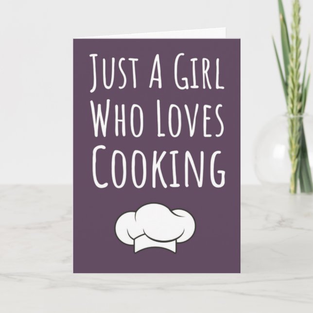 Tarjetas de Cocina Rosadas y Divertidas para Niñas (Anverso)