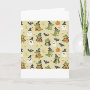 Tarjetas de Cocodrilos con Disfraz de Halloween Li