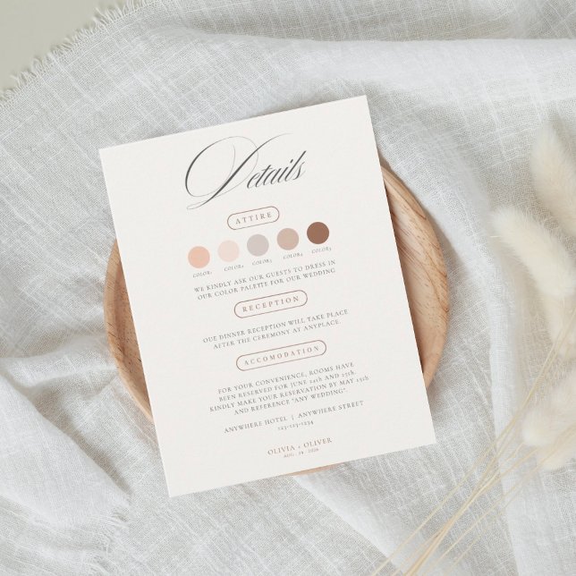 Tarjetas de código de vestimenta de boda chic (Subido por el creador)