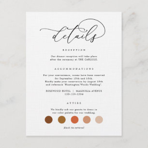 Tarjetas de código de vestimenta de boda DIGITALES
