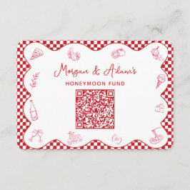 Tarjetas de códigos QR del Fondo de luna de miel R