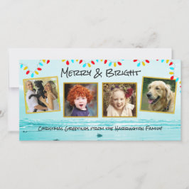 Tarjetas de Collage de fotos familiares de Navidad