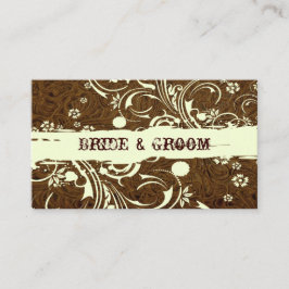 Tarjetas de colocación de cuero marrón