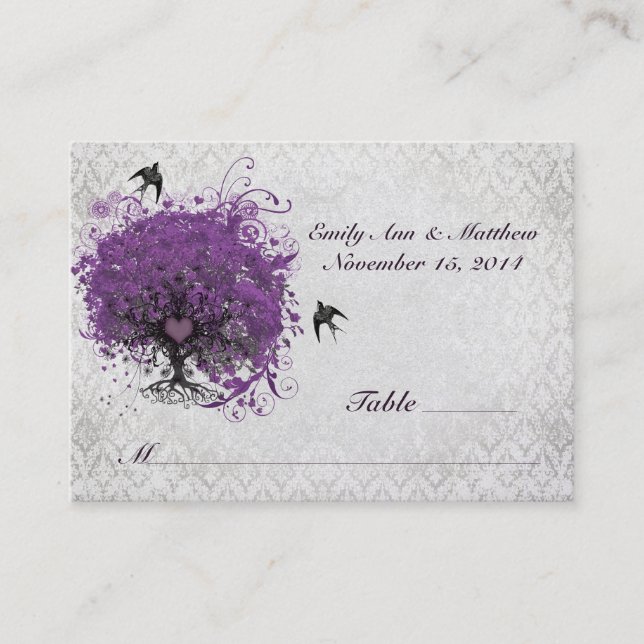 Tarjetas de colocación de la mesa de la hoja del c (Anverso)