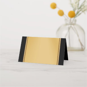 Tarjetas de colocación en blanco y negro y oro par