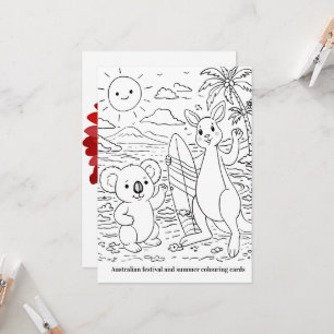 tarjetas de colores de festivales australianos y d