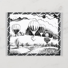Tarjetas de colores de globos | Postales pintables