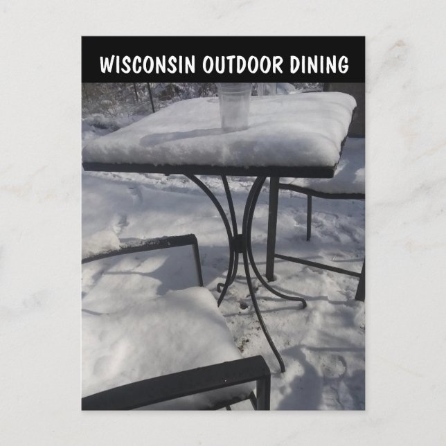 TARJETAS DE COMEDOR AL AIRE LIBRE DE FUNNY WISCONS (Anverso)