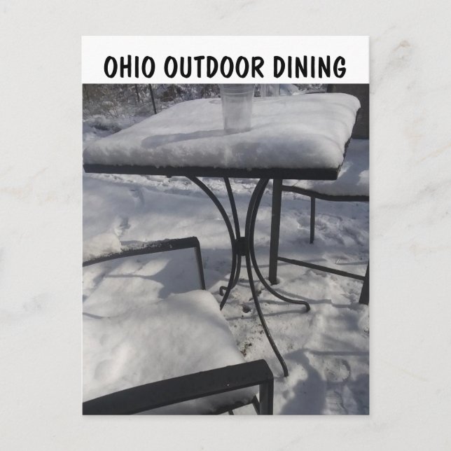 TARJETAS DE COMEDOR AL AIRE LIBRE DE OHIO FUNNY (Anverso)