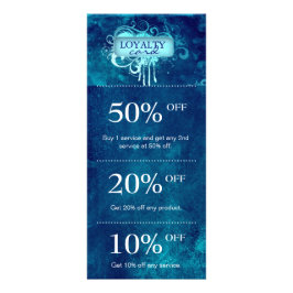 Tarjetas de comercialización Blue Grunge Floral