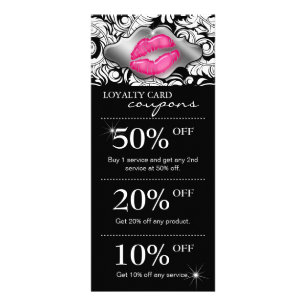 Tarjetas de comercialización Damask Lips Glossy Pi