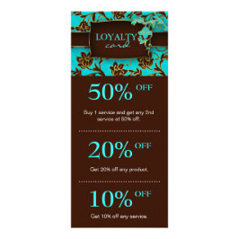 Tarjetas de Comercialización Salón Azul Marrón Flo