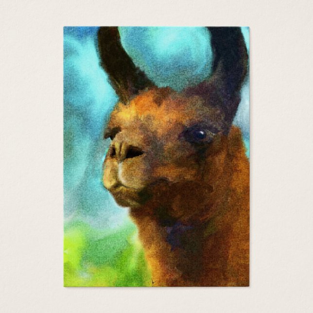 Tarjetas de comercio de arte de Llama ACEO (Frente)