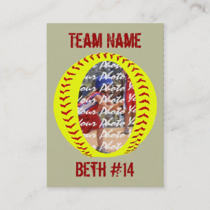 Tarjetas de comercio de la foto del jugador