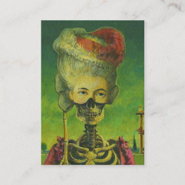 Tarjetas de comercio góticas de los artistas del (Anverso)
