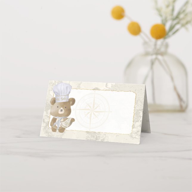 Tarjetas de comida Baby Shower Buffet (Anverso)