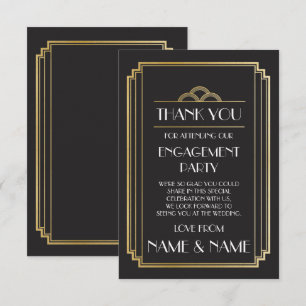 Tarjetas de compromiso de boda de agradecimiento A