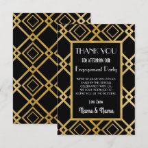 Tarjetas de compromiso de boda de agradecimiento A
