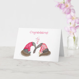 Tarjetas de compromiso o boda de osos hormigueros 