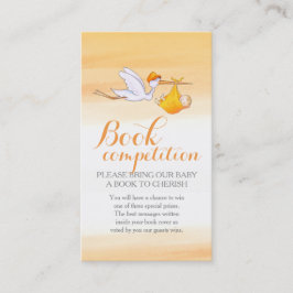 Tarjetas de concurso de libros de cigüeñas con vol