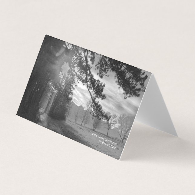 Tarjetas de condolencia "último viaje" (Anverso)