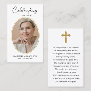 Tarjetas de condolencias con foto y oración simple