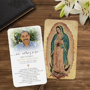 Tarjetas de condolencias de oración española de Gu