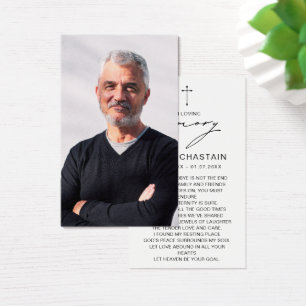 Tarjetas de condolencias para funeral con foto en