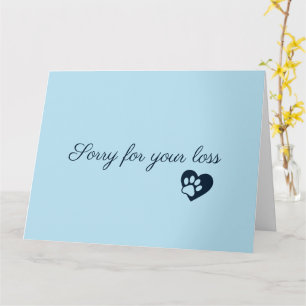 Tarjetas de condolencias por pérdida de mascota Az